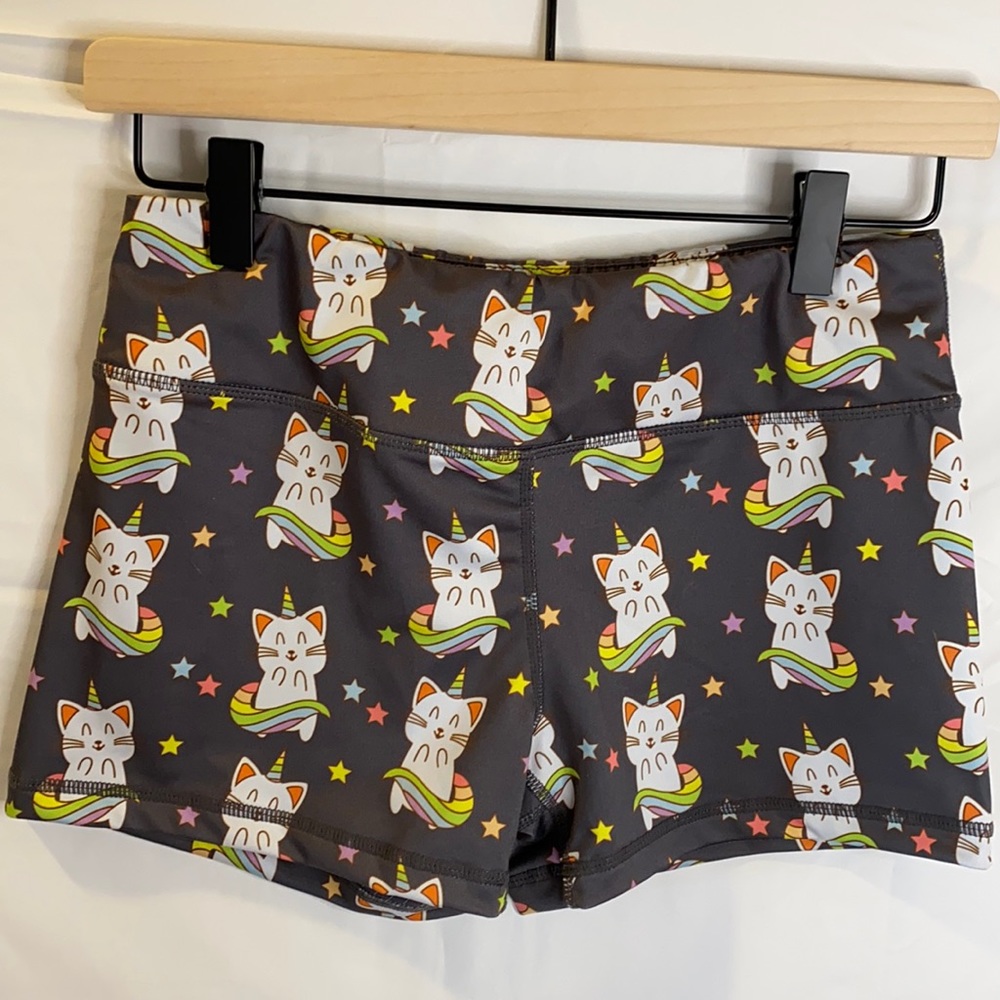 I Am Becoming Booty Shorts - Unicorn Sharkfin - M